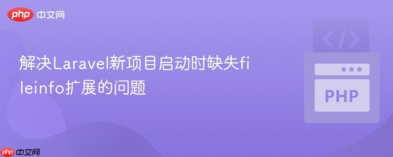 解决laravel新项目启动时缺失fileinfo扩展的问题