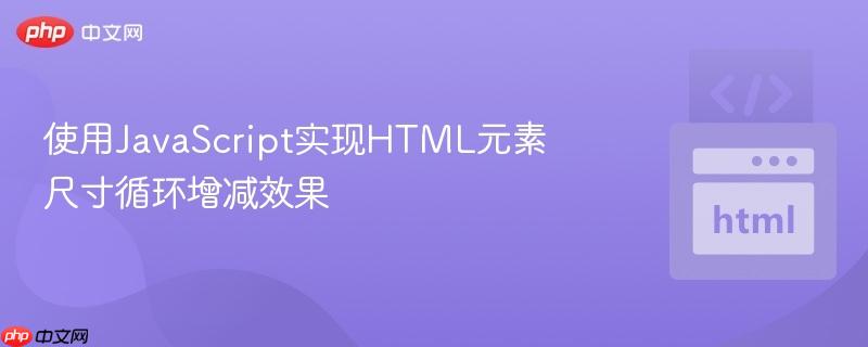 使用JavaScript实现HTML元素尺寸循环增减效果