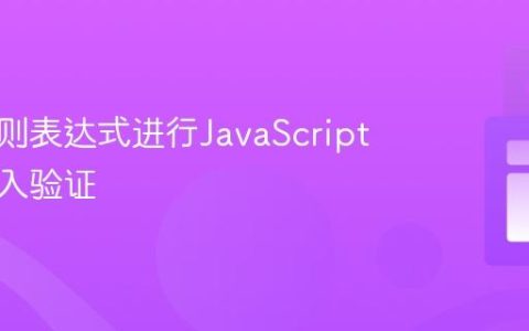 使用正则表达式进行JavaScript用户输入验证