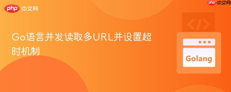 Go语言并发读取多URL并设置超时机制