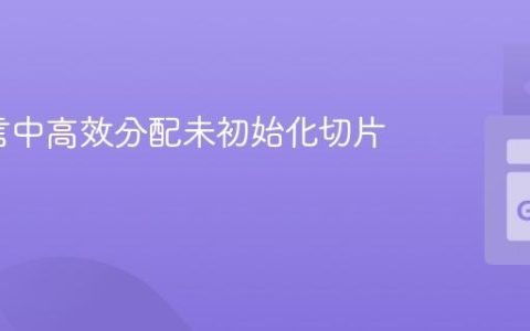 Go语言中高效分配未初始化切片的方法