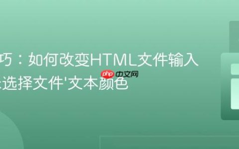 CSS技巧：如何改变HTML文件输入框的‘未选择文件’文本颜色
