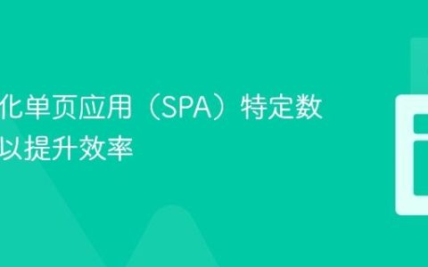 如何优化单页应用（SPA）特定数据访问以提升效率