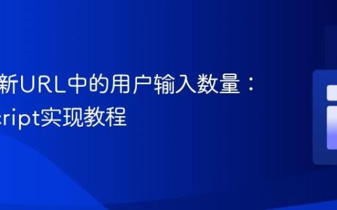 动态更新URL中的用户输入数量：JavaScript实现教程