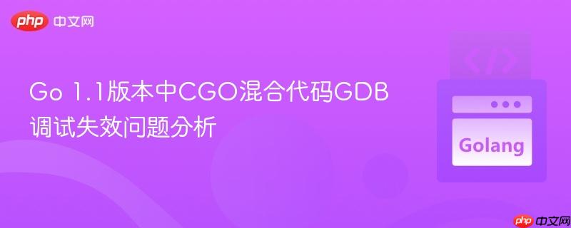 Go 1.1版本中CGO混合代码GDB调试失效问题分析