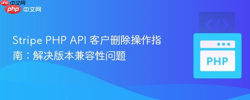 Stripe PHP API 客户删除操作指南:解决版本兼容性问题