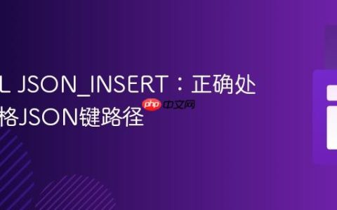 MySQL JSON_INSERT：正确处理含空格JSON键路径