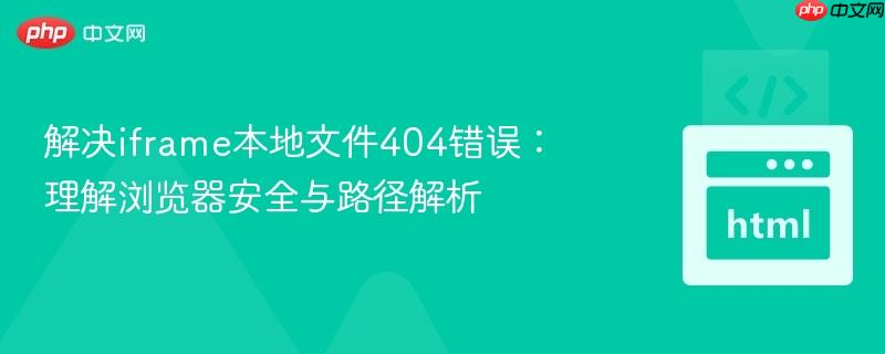 解决iframe本地文件404错误:理解浏览器安全与路径解析