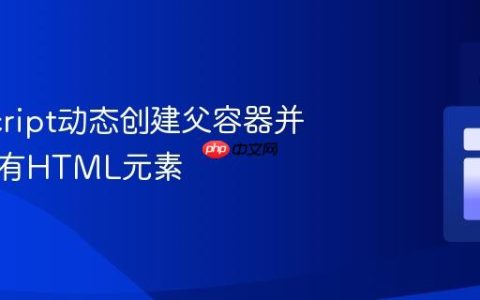 JavaScript动态创建父容器并包裹现有HTML元素