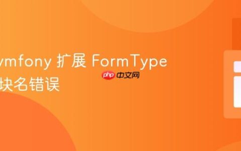解决 Symfony 扩展 FormType 时重复块名错误