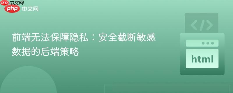前端无法保障隐私:安全截断敏感数据的后端策略