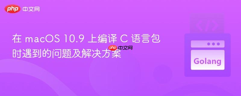 在 macOS 10.9 上编译 C 语言包时遇到的问题及解决方案