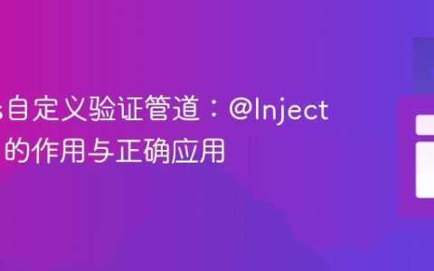 Nest.js自定义验证管道：@Injectable() 的作用与正确应用