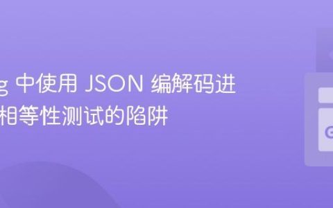 Golang 中使用 JSON 编解码进行深度相等性测试的陷阱