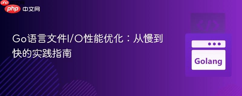 Go语言文件I/O性能优化:从慢到快的实践指南