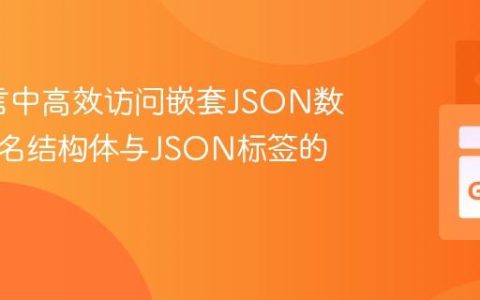 Go语言中高效访问嵌套JSON数据：匿名结构体与JSON标签的应用