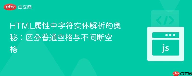 html属性中字符实体解析的奥秘：区分普通空格与不间断空格