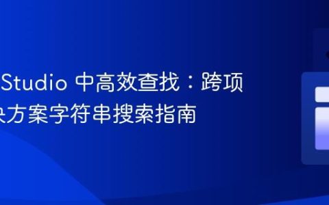 Visual Studio 中高效查找：跨项目/解决方案字符串搜索指南