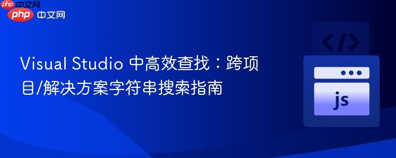 Visual Studio 中高效查找:跨项目/解决方案字符串搜索指南