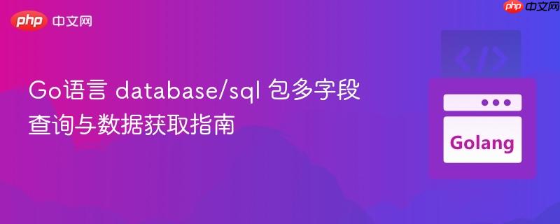 Go语言 database/sql 包多字段查询与数据获取指南