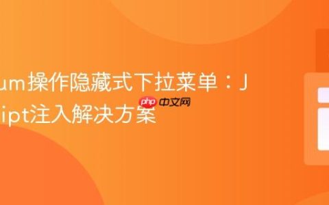 Selenium操作隐藏式下拉菜单：JavaScript注入解决方案
