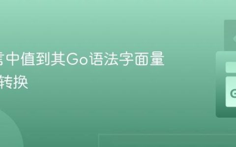 Go语言中值到其Go语法字面量表示的转换
