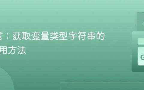 Go语言：获取变量类型字符串的两种实用方法