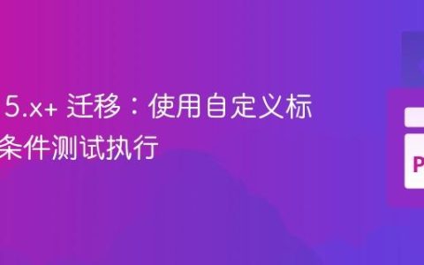 Pytest 5.x+ 迁移：使用自定义标记实现条件测试执行