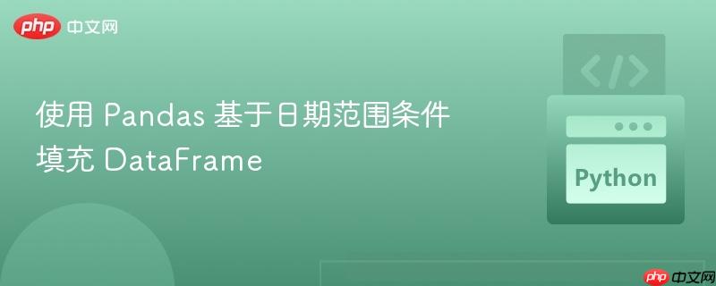 使用 Pandas 基于日期范围条件填充 DataFrame