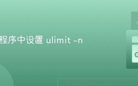 在 Go 程序中设置 ulimit -n
