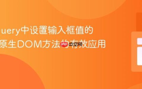解决jQuery中设置输入框值的问题：原生DOM方法的有效应用