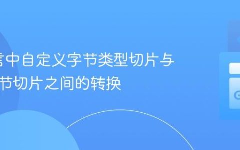 Go语言中自定义字节类型切片与标准字节切片之间的转换