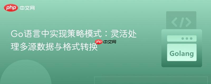 Go语言中实现策略模式:灵活处理多源数据与格式转换