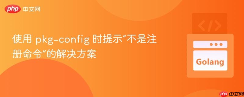 使用 pkg-config 时提示“不是注册命令”的解决方案