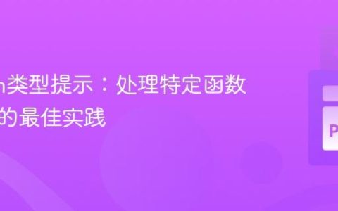 Python类型提示：处理特定函数或对象的最佳实践