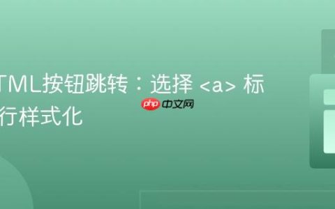 实现HTML按钮跳转：选择  标签并进行样式化