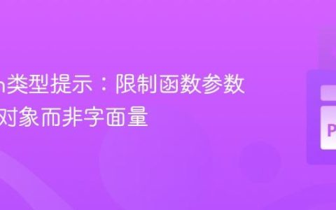 Python类型提示：限制函数参数为特定对象而非字面量