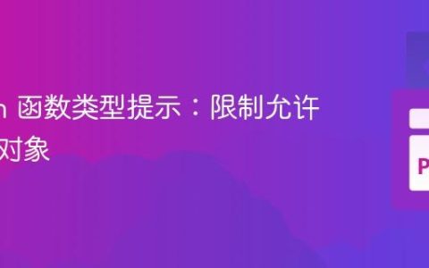 Python 函数类型提示：限制允许的函数对象
