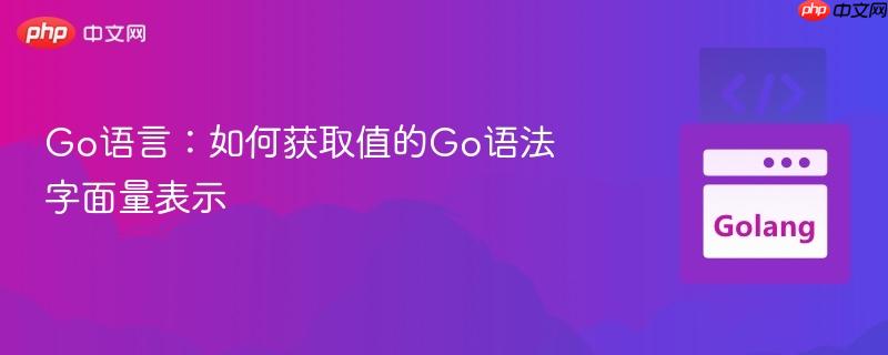 Go语言:如何获取值的Go语法字面量表示