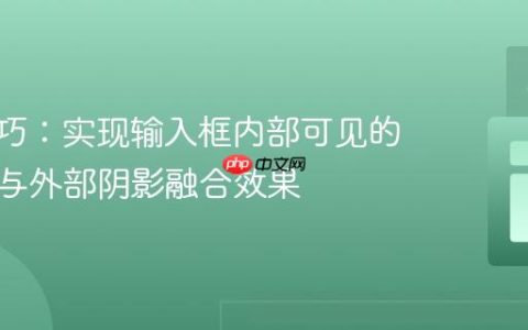 CSS技巧：实现输入框内部可见的盒阴影与外部阴影融合效果