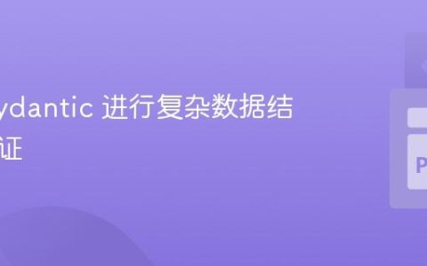 使用 Pydantic 进行复杂数据结构的验证
