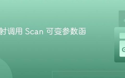 使用反射调用 Scan 可变参数函数
