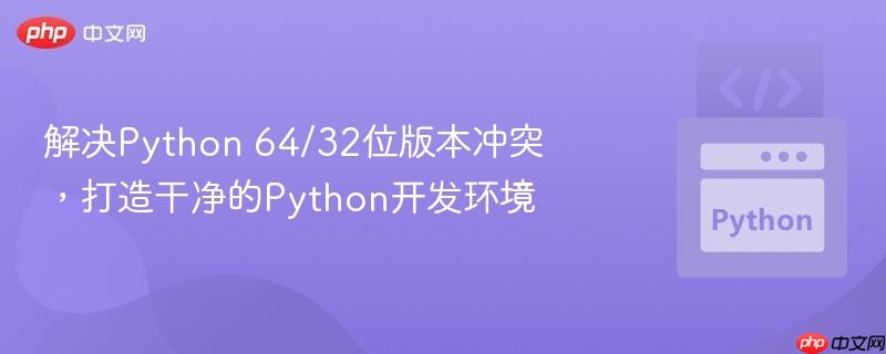 解决python 64/32位版本冲突,打造干净的python开发环境