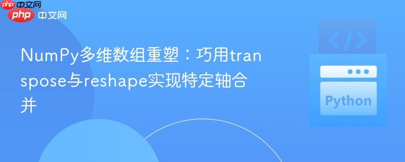 NumPy多维数组重塑：巧用transpose与reshape实现特定轴合并