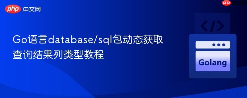 Go语言database/sql包动态获取查询结果列类型教程