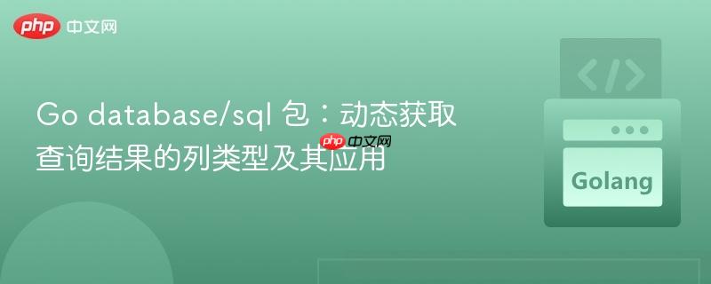 Go database/sql 包:动态获取查询结果的列类型及其应用