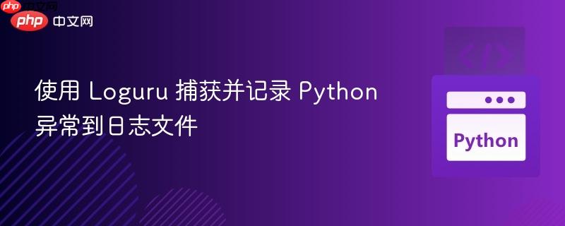 使用 Loguru 捕获并记录 Python 异常到日志文件