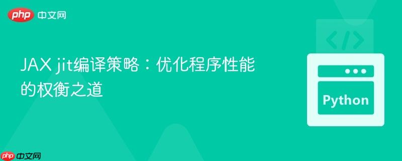JAX jit编译策略：优化程序性能的权衡之道