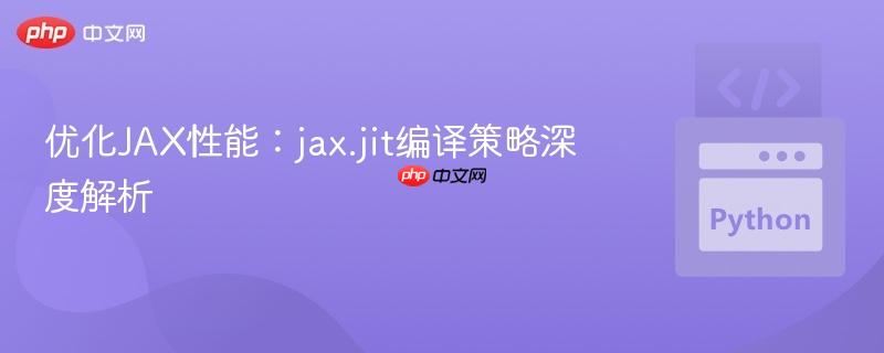 优化JAX性能:jax.jit编译策略深度解析