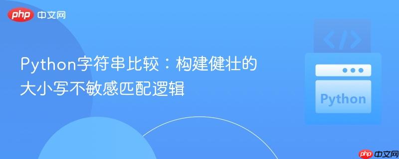 Python字符串比较:构建健壮的大小写不敏感匹配逻辑